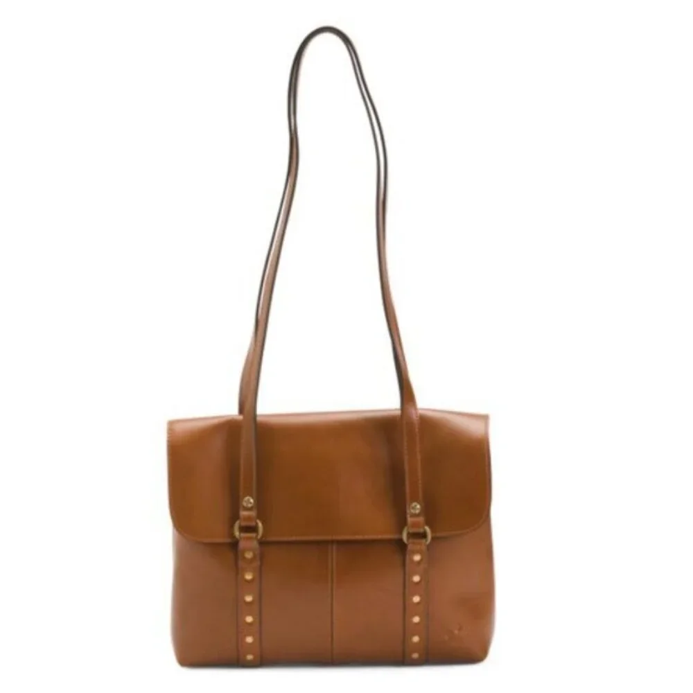 PATRICIA NASH Tan Heritage Leather Amersham Multi Pocket Messenger Bag